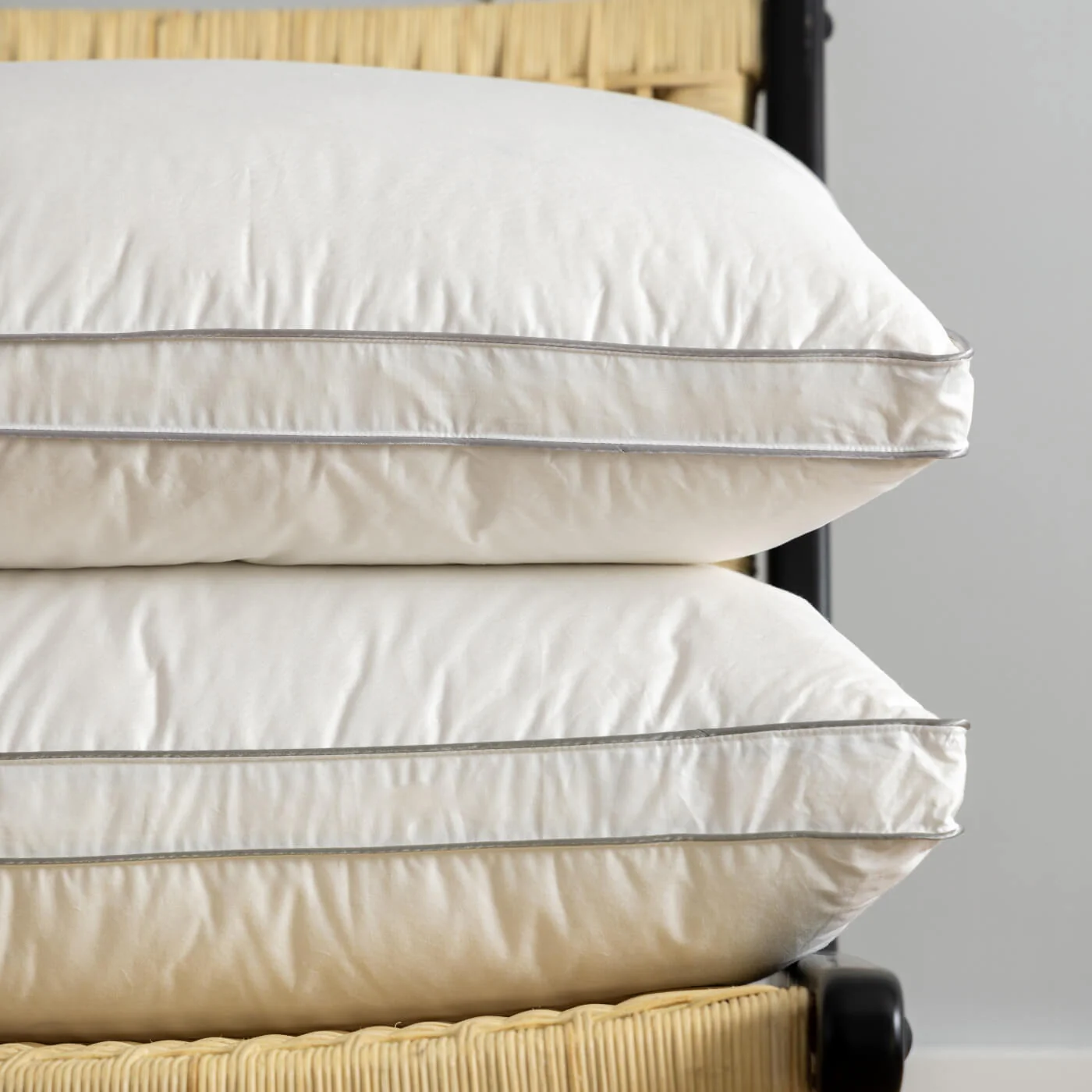 80% Goose Down Pillows & Cotton Quilted Protector Bundle - Image 3