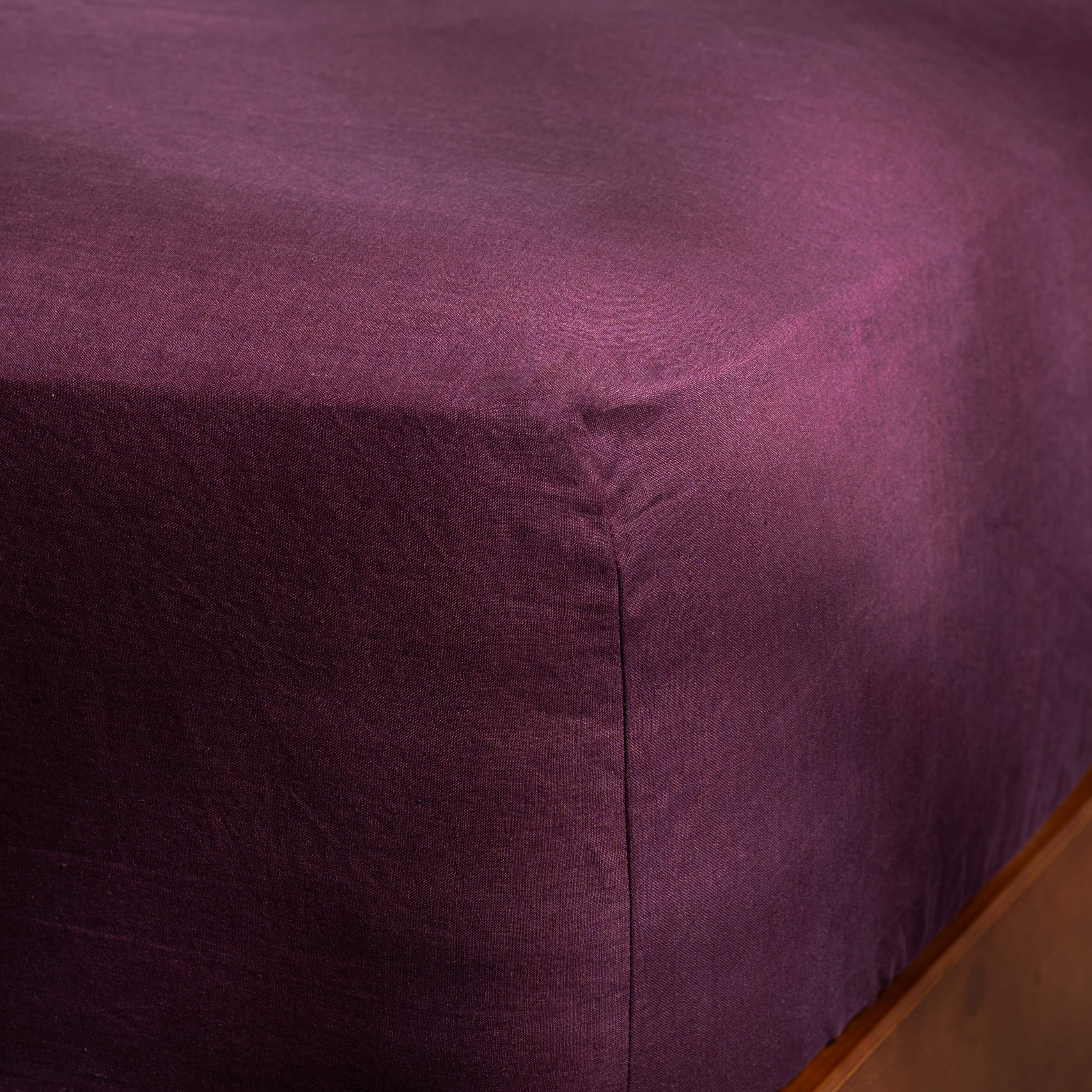 Aubergine French Linen Bedding And Bed Sheets - Image 4