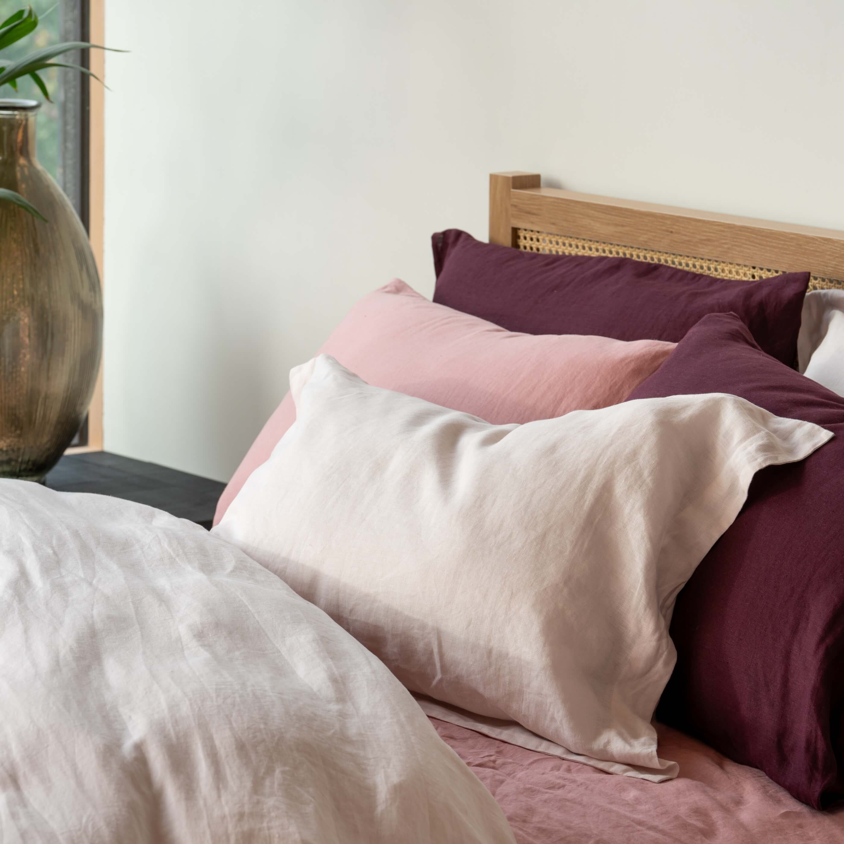 Blush Pink French Linen Bedding And Bed Sheets - Image 3