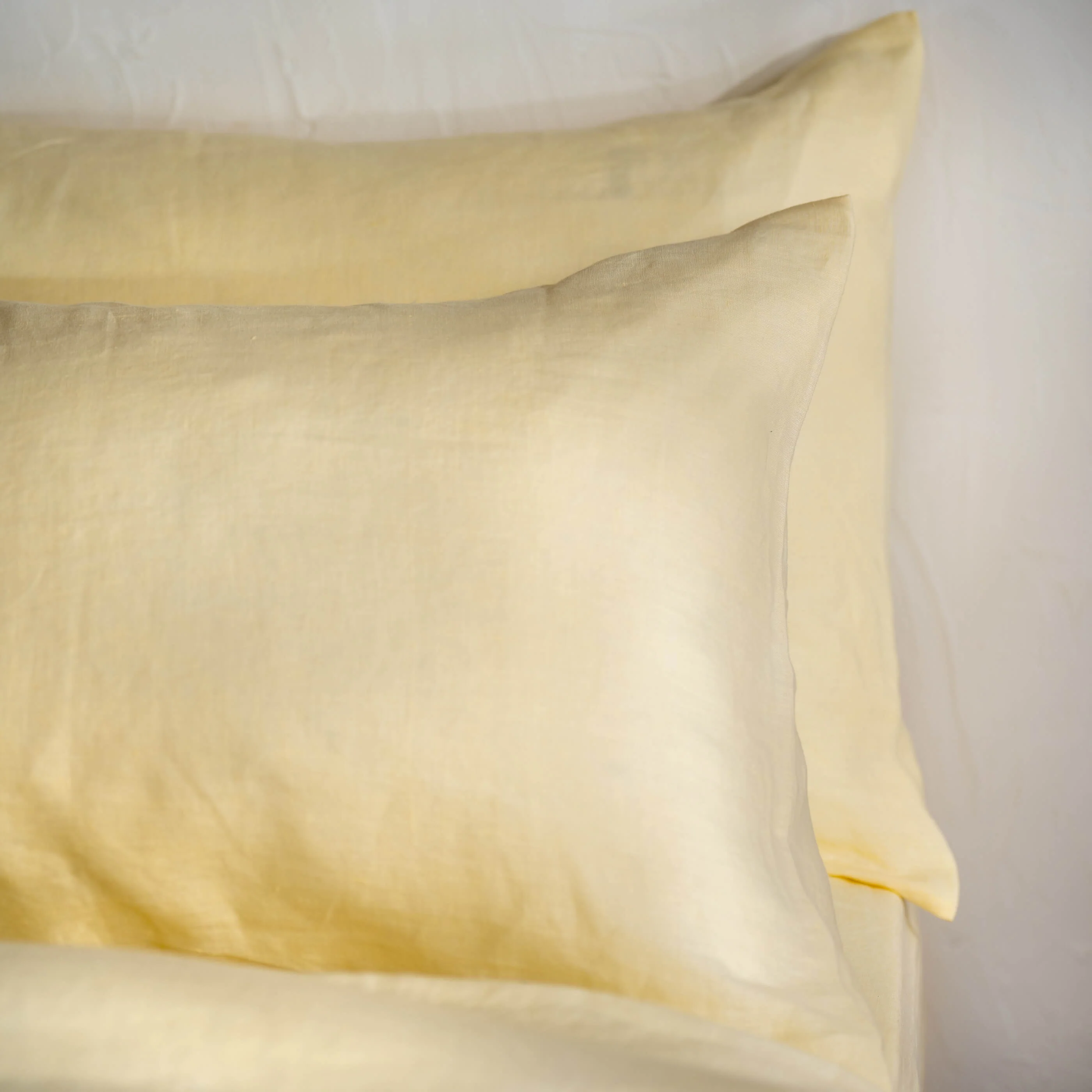Lemon Yellow French Linen Duvet Cover - Image 7