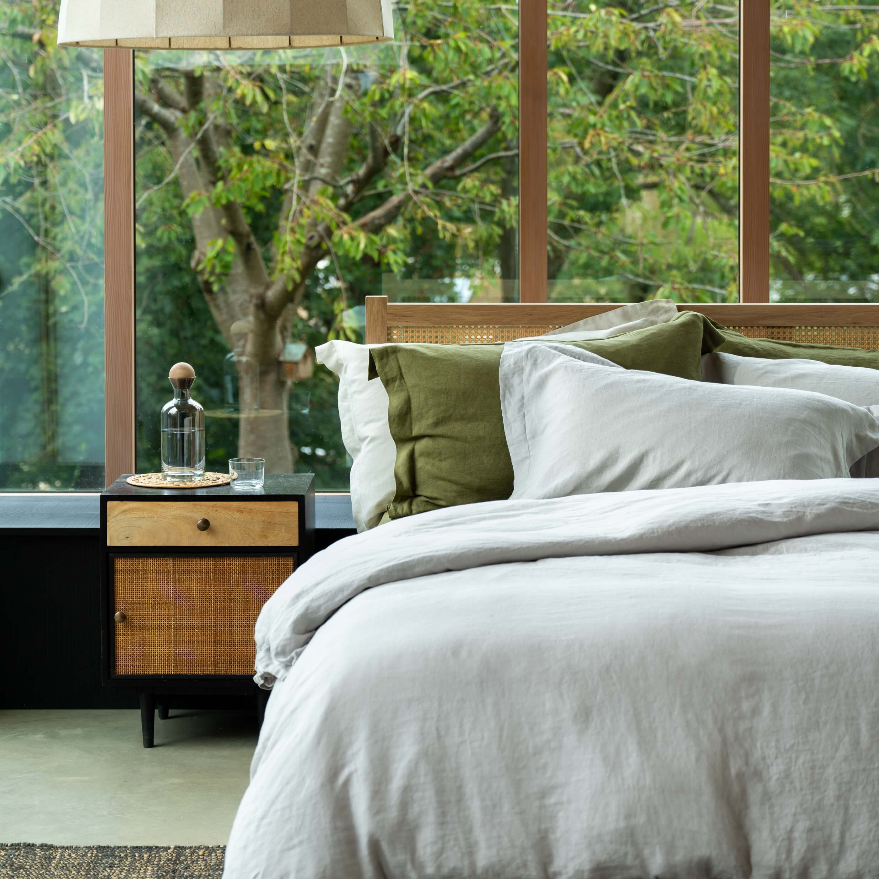 Light Grey French Linen 40cm Deep Fitted Sheets - Image 3