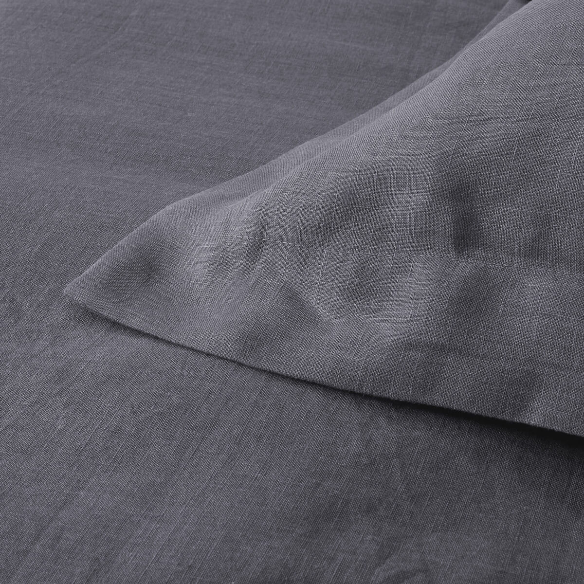 Midnight Grey French Linen 40cm Deep Fitted Sheets - Image 8