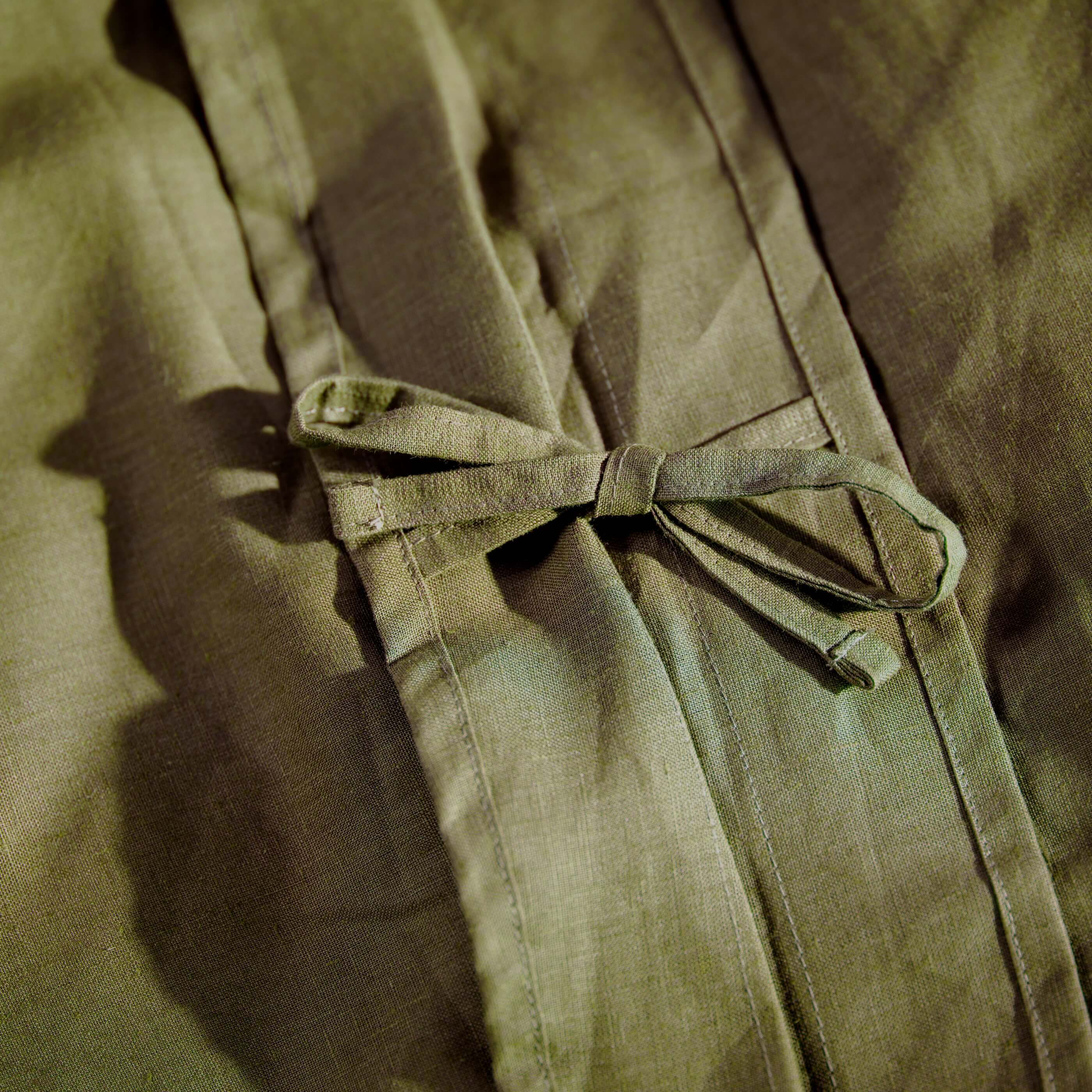 Olive Green French Linen Bedding And Bed Sheets - Image 6