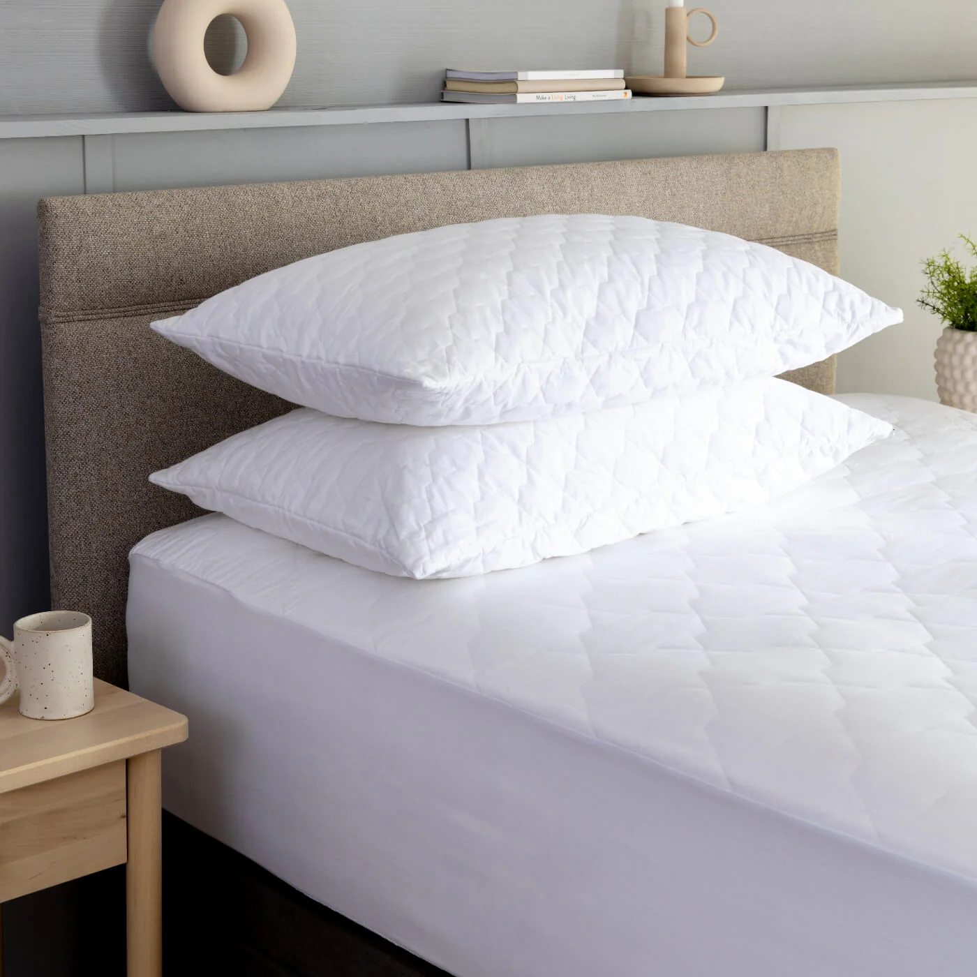 Quilted Cotton Pillow Protector - Image 3